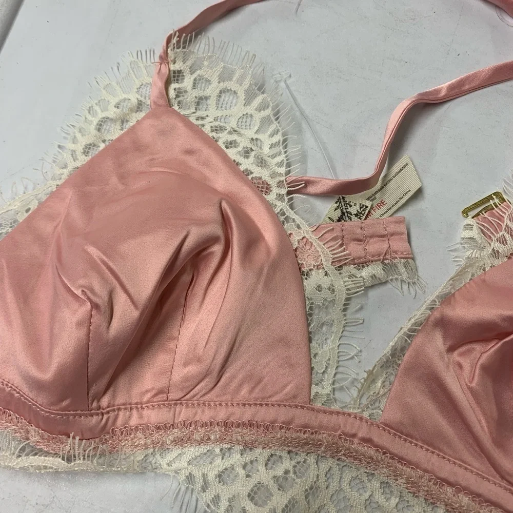 Free people call you mine bralette pink new without tags size xs set 2 pieces !
